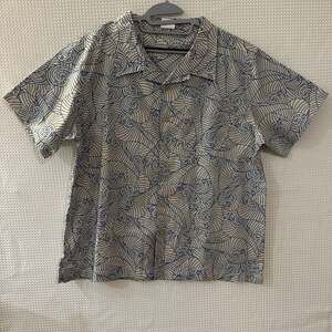 Barefoot In Paradise Mens Blue Wave Hawaiian Button-down Shirt